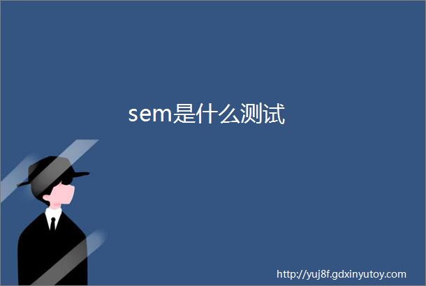 sem是什么测试